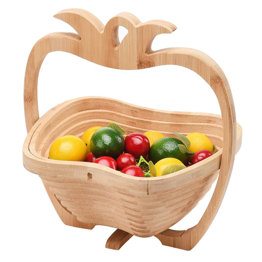 Bamboo Folding Fruit Basket V1294-YM0523-220420CY35-1