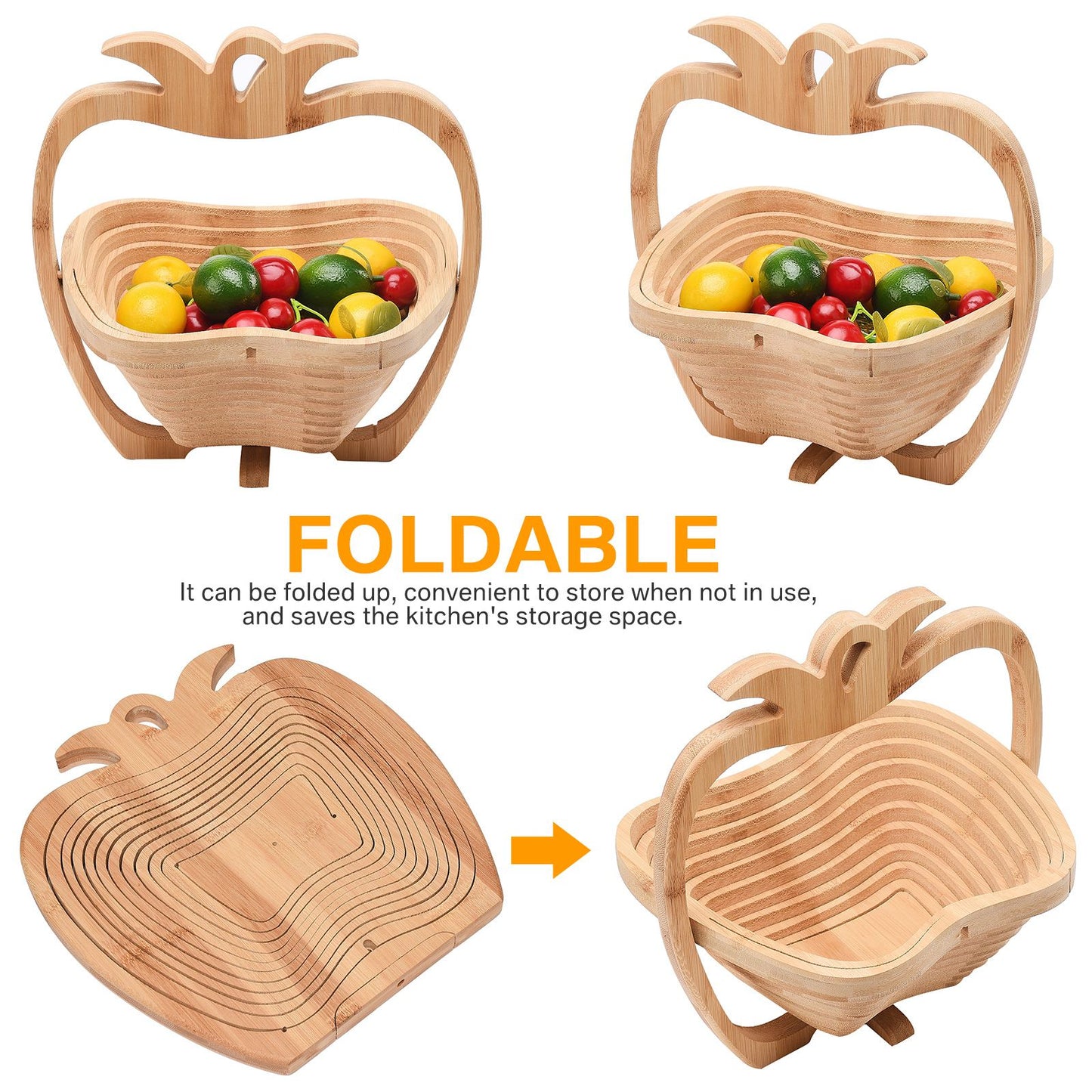 Bamboo Folding Fruit Basket V1294-YM0523-220420CY35-1