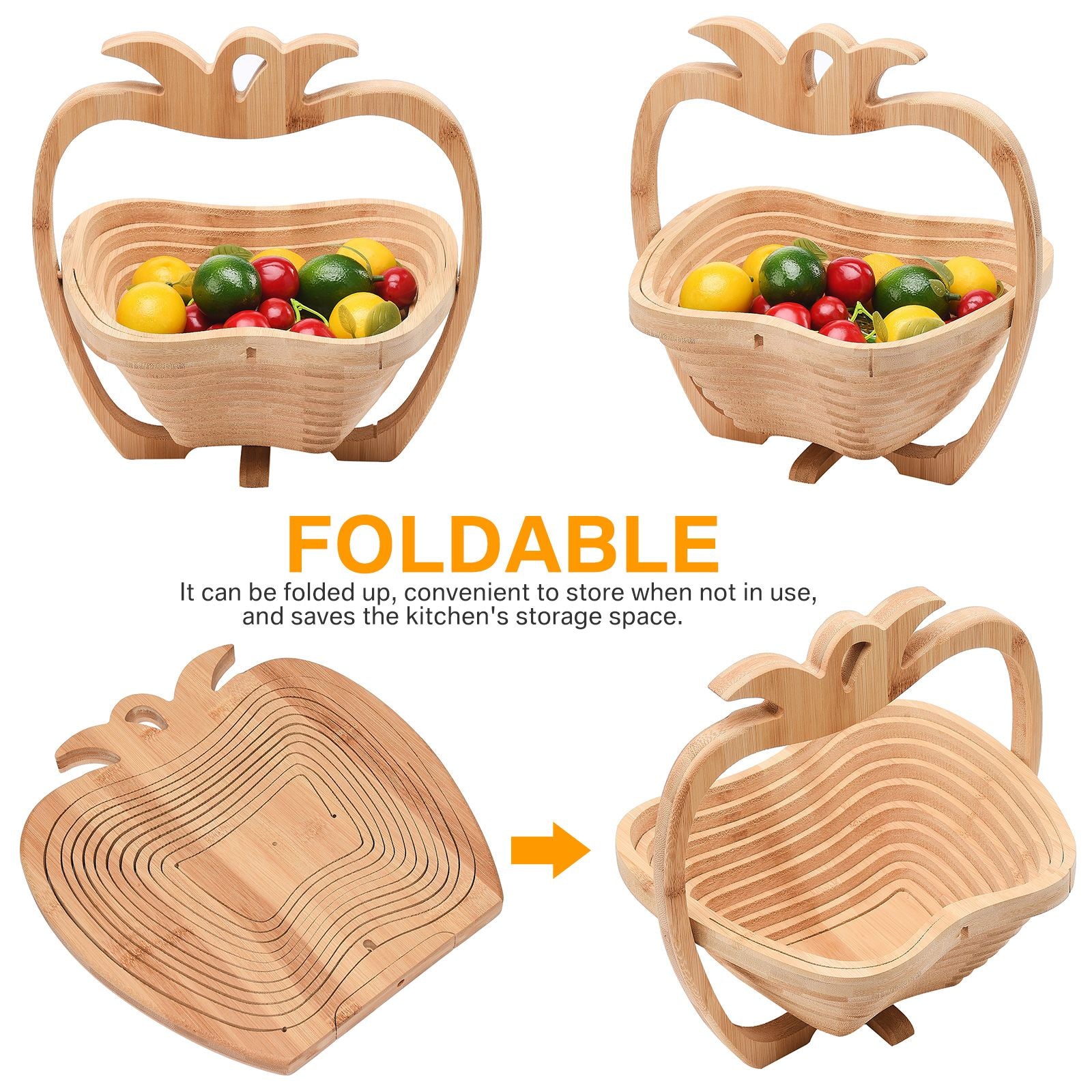 Bamboo Folding Fruit Basket V1294-YM0523-220420CY35-1