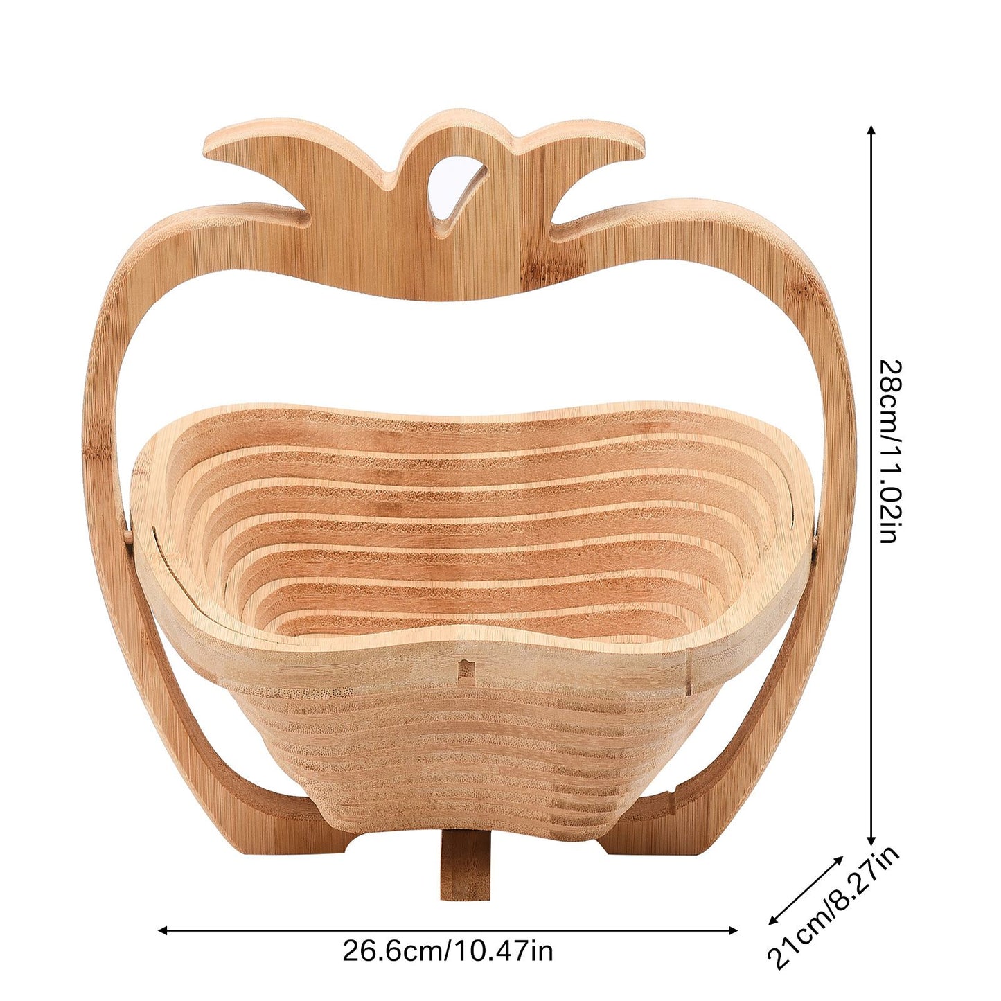 Bamboo Folding Fruit Basket V1294-YM0523-220420CY35-1