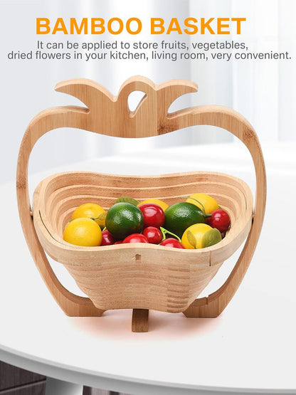 Bamboo Folding Fruit Basket V1294-YM0523-220420CY35-1