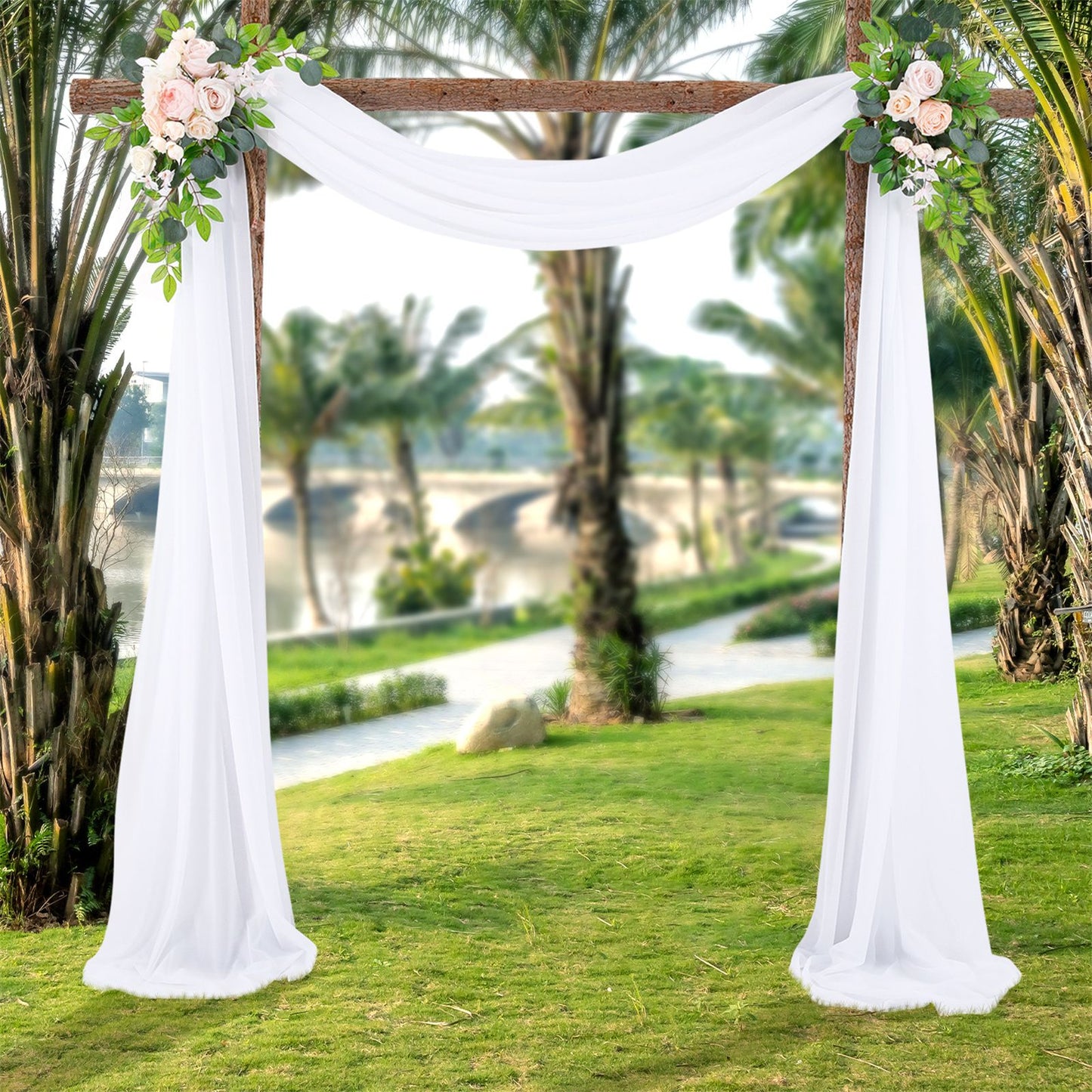 Wedding Decoration Arrangement Veil Arch Veil Background Veil Wedding Arch Drapery V1294-YM0523-220422LD02-1