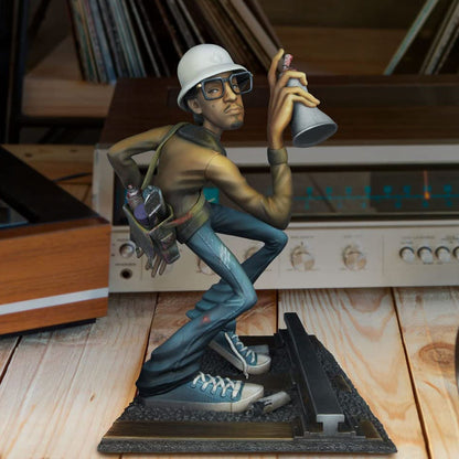 Hip Hop Elements Sculpture Artist Statue DJ Break Dance Modeling Resin Sculpture V1294-YM0523-220425ZH01-4