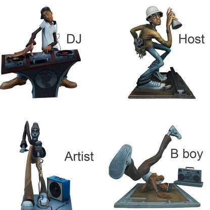Hip Hop Elements Sculpture Artist Statue DJ Break Dance Modeling Resin Sculpture V1294-YM0523-220425ZH01-4