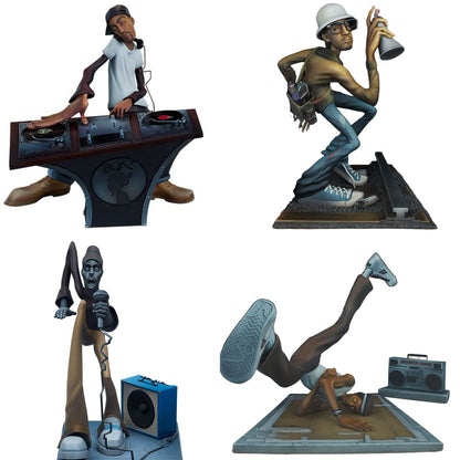Hip Hop Elements Sculpture Artist Statue DJ Break Dance Modeling Resin Sculpture V1294-YM0523-220425ZH01-4