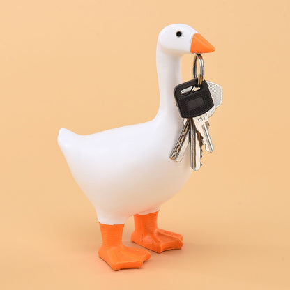 Duck Shaped Resin Crafted Magnetic Pendulum Decoration Keychain V1294-YM0523-220427LD03-2