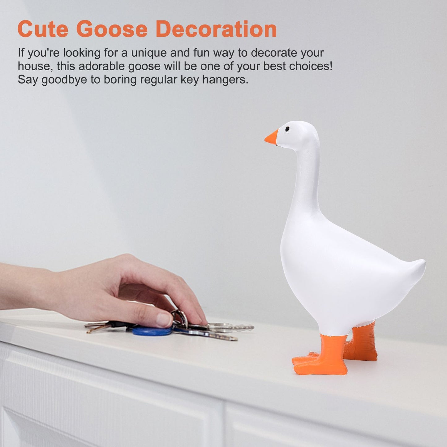Duck Shaped Resin Crafted Magnetic Pendulum Decoration Keychain V1294-YM0523-220427LD03-2