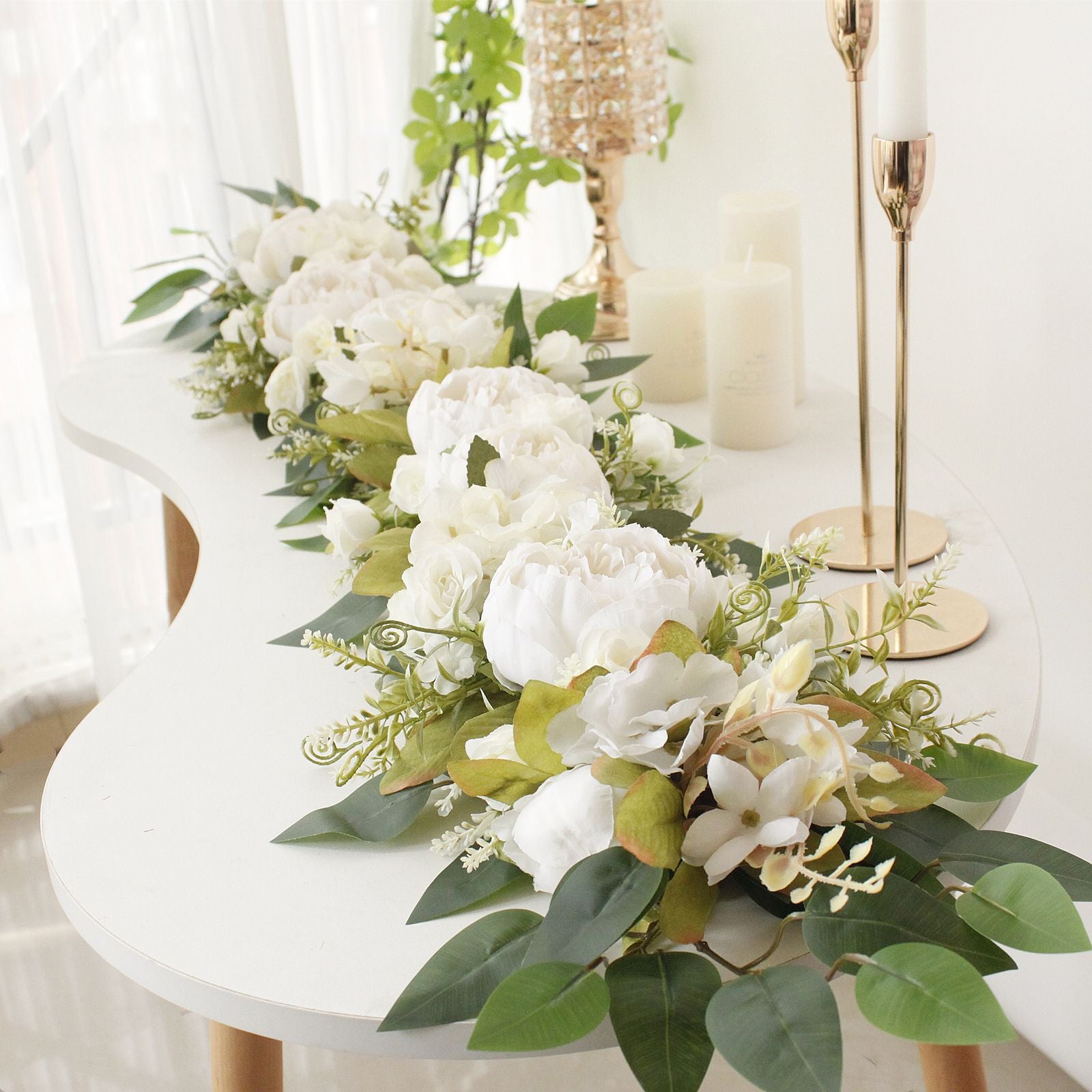 2PCS Set Artificial Wedding Arch Flowers Kit Flower Swag Wedding Arch Decor V1294-YM0523-220427XY01-6