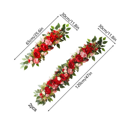 2PCS Set Artificial Wedding Arch Flowers Kit Flower Swag Wedding Arch Decor V1294-YM0523-220427XY01-6