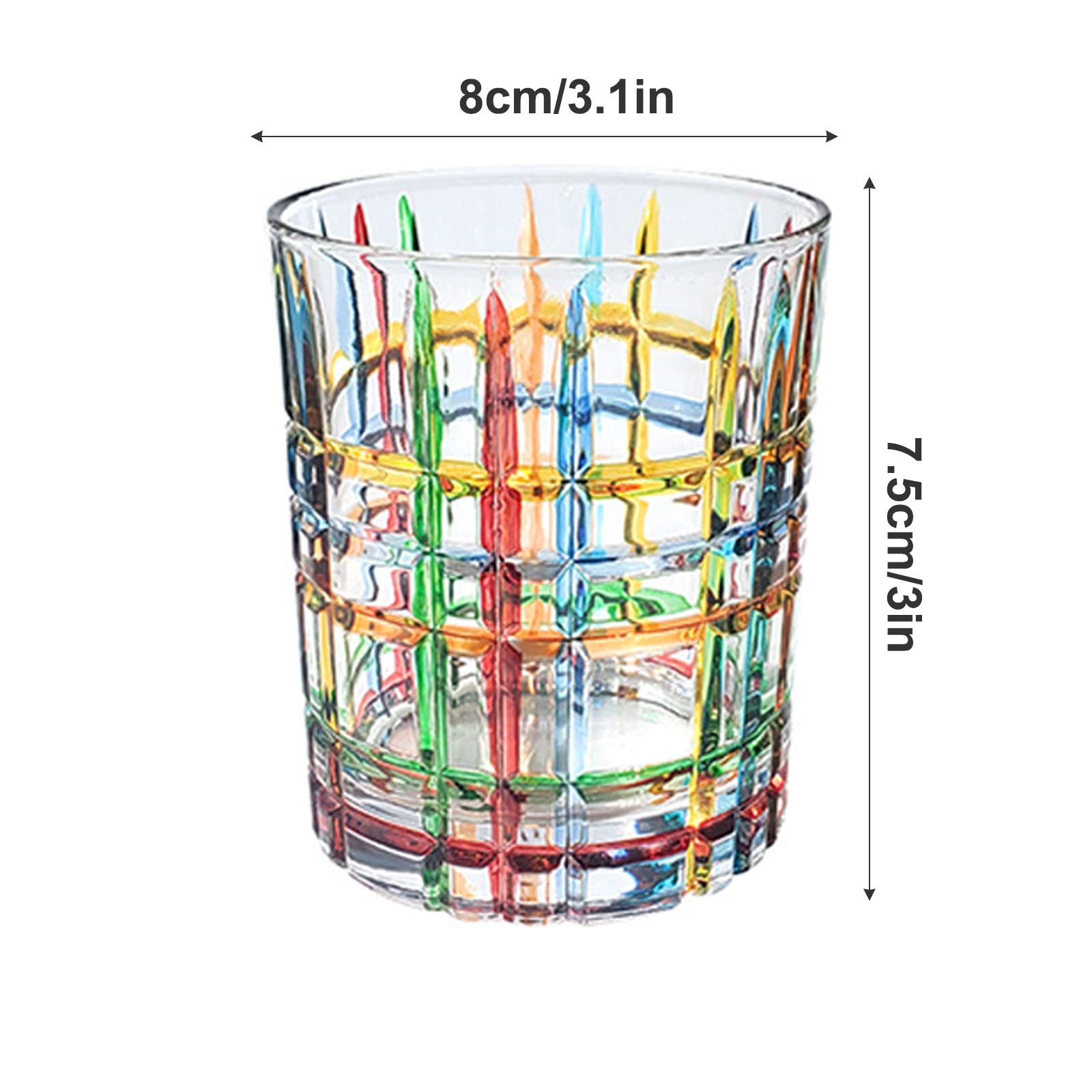 Whiskey Glass Multicolor 320ml Short Drinking Glass for Home V1294-YM0523-220429GS01-4