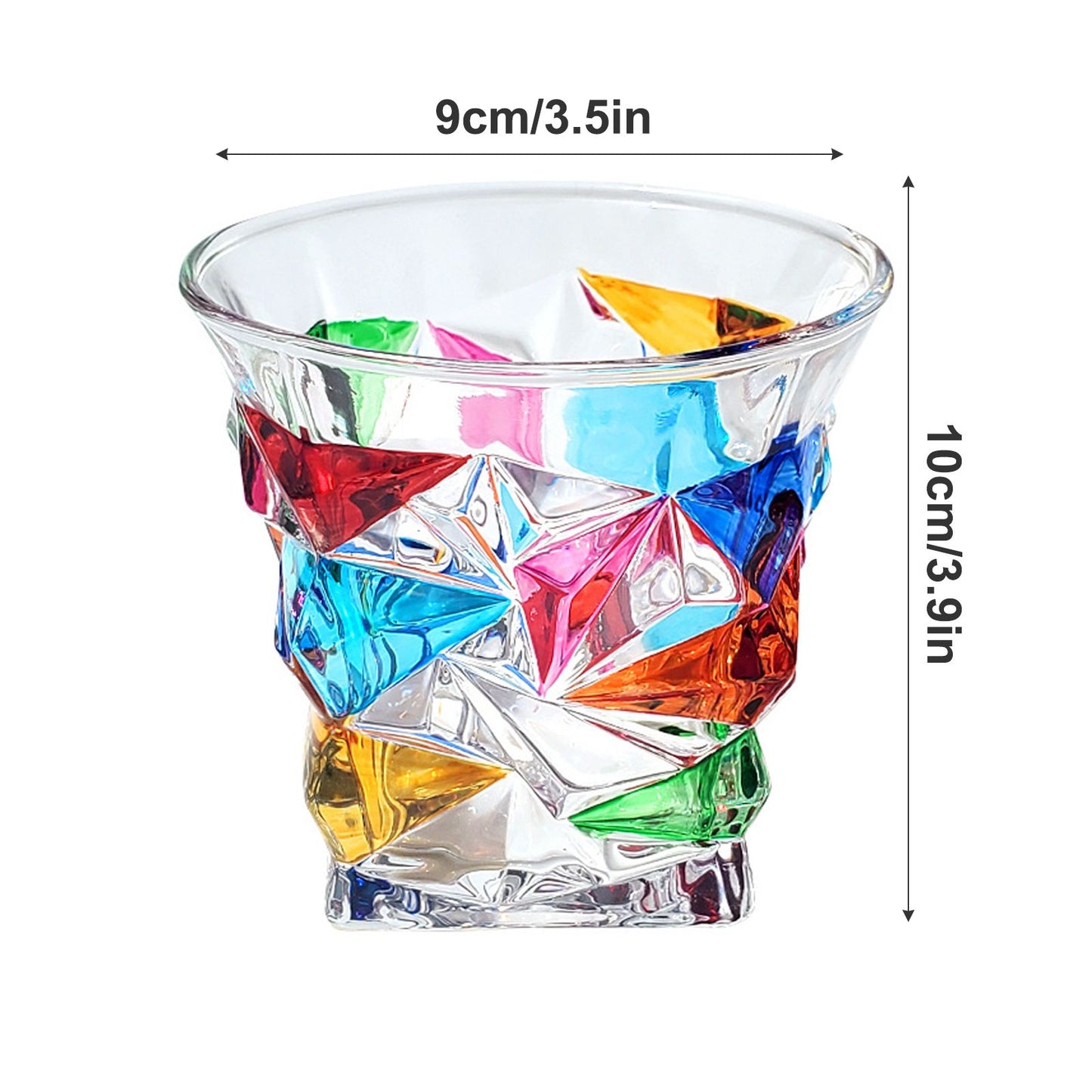 Whiskey Glass Multicolor 320ml Short Drinking Glass for Home V1294-YM0523-220429GS01-4