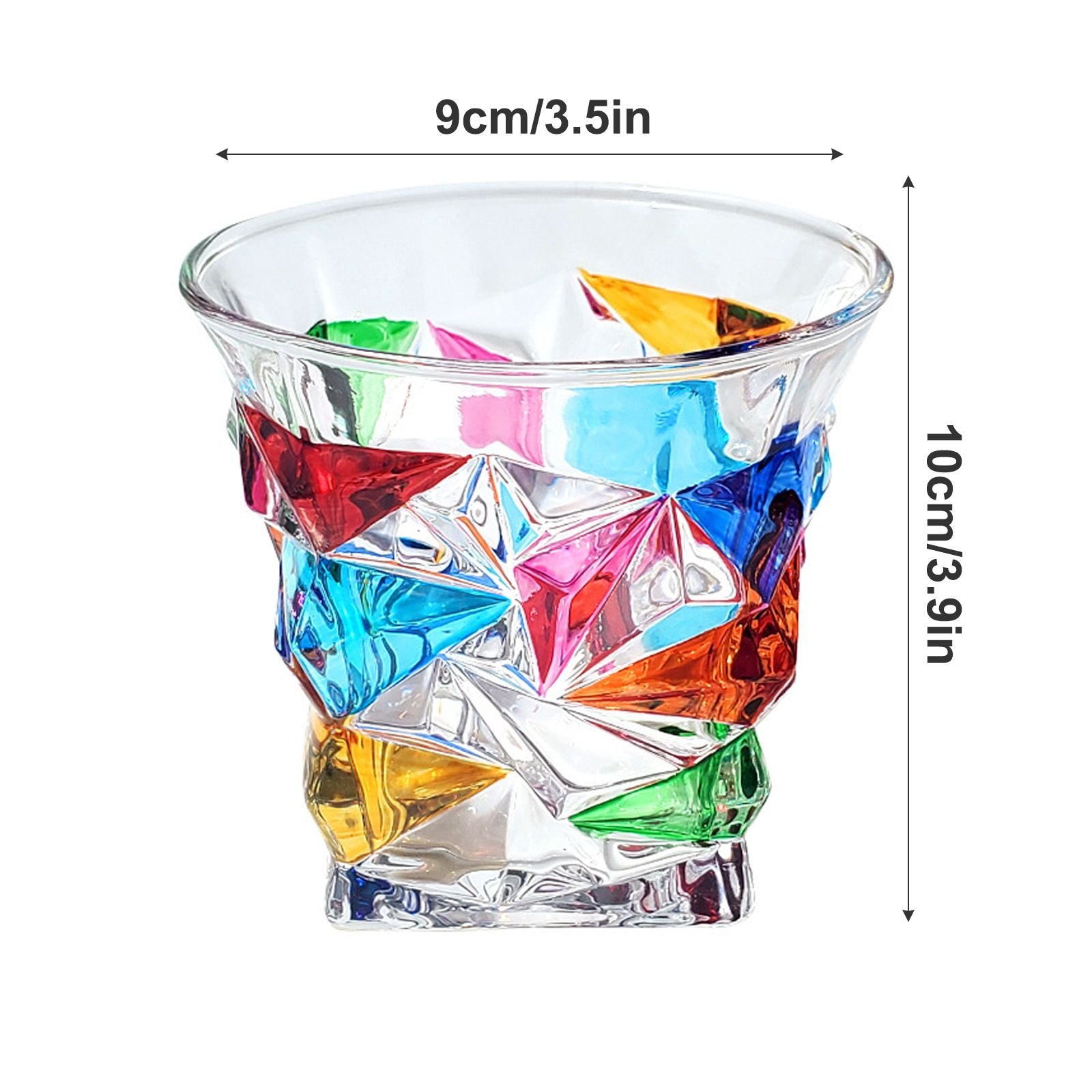 Whiskey Glass Multicolor 320ml Short Drinking Glass for Home V1294-YM0523-220429GS01-4