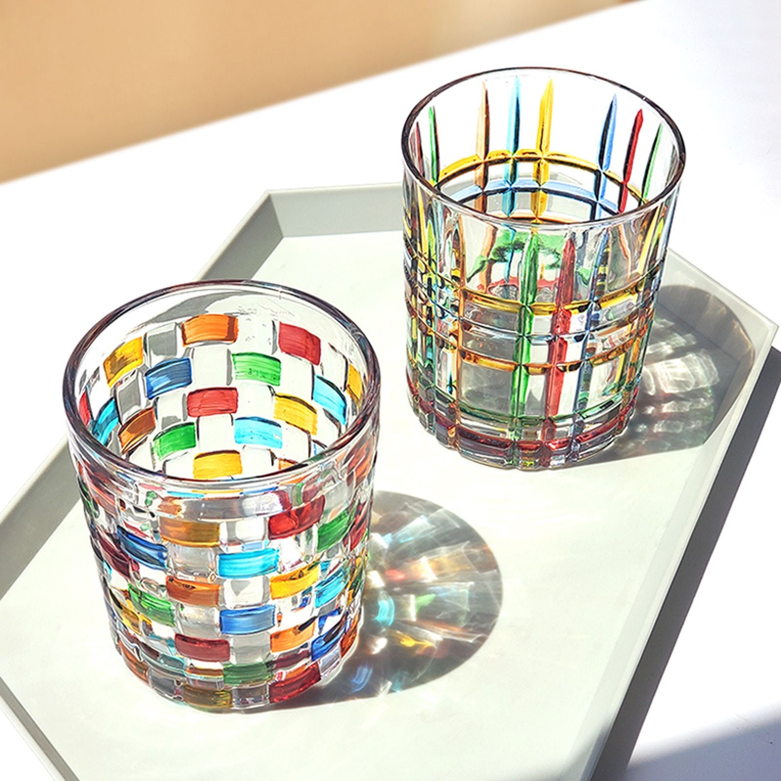 Whiskey Glass Multicolor 320ml Short Drinking Glass for Home V1294-YM0523-220429GS01-4