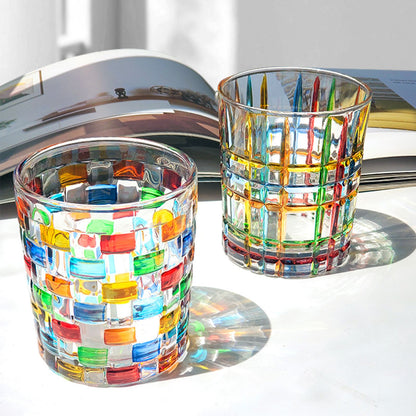 Whiskey Glass Multicolor 320ml Short Drinking Glass for Home V1294-YM0523-220429GS01-4