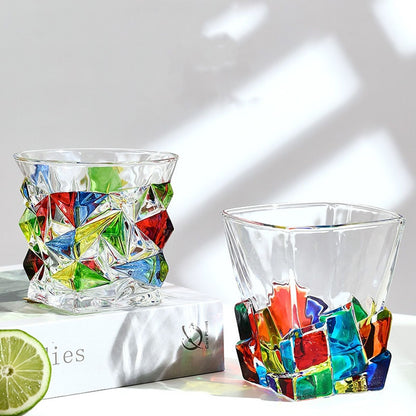 Whiskey Glass Multicolor 320ml Short Drinking Glass for Home V1294-YM0523-220429GS01-4