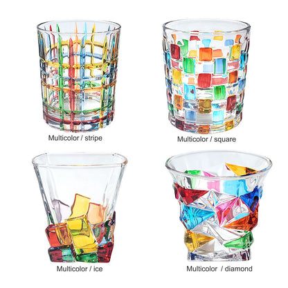 Whiskey Glass Multicolor 320ml Short Drinking Glass for Home V1294-YM0523-220429GS01-4