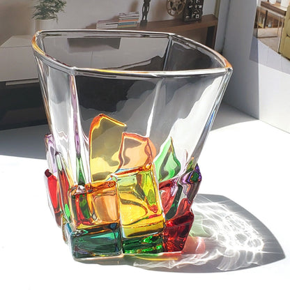 2PCS Whiskey Glass Multicolor 320ml Short Drinking Glass for Home V1294-YM0523-220429GS0137