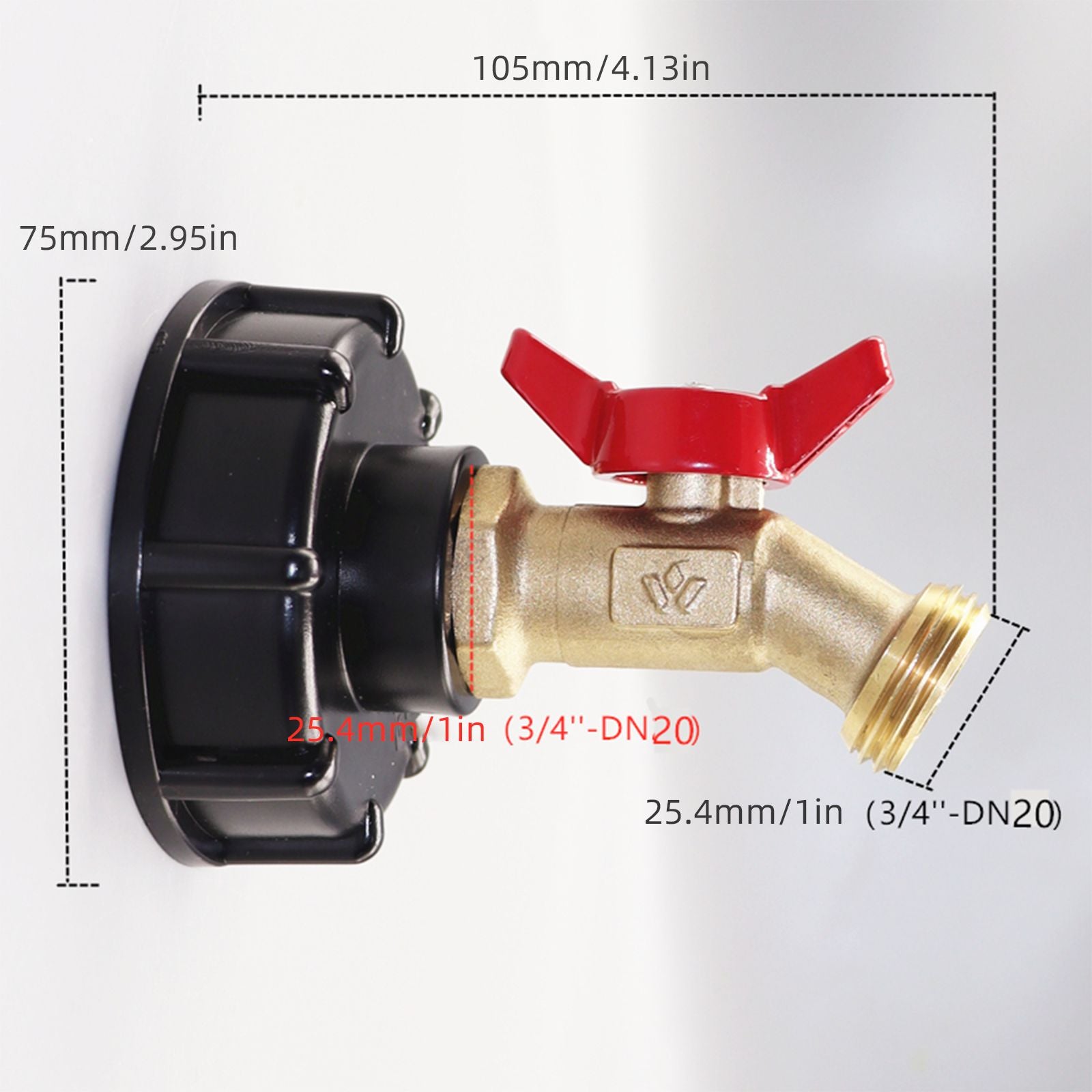 IBC Tote Adapter Tank Adapter Tap Connector Valve Fitting Parts Small Nozzle V1294-YM0523-220504SM01-2