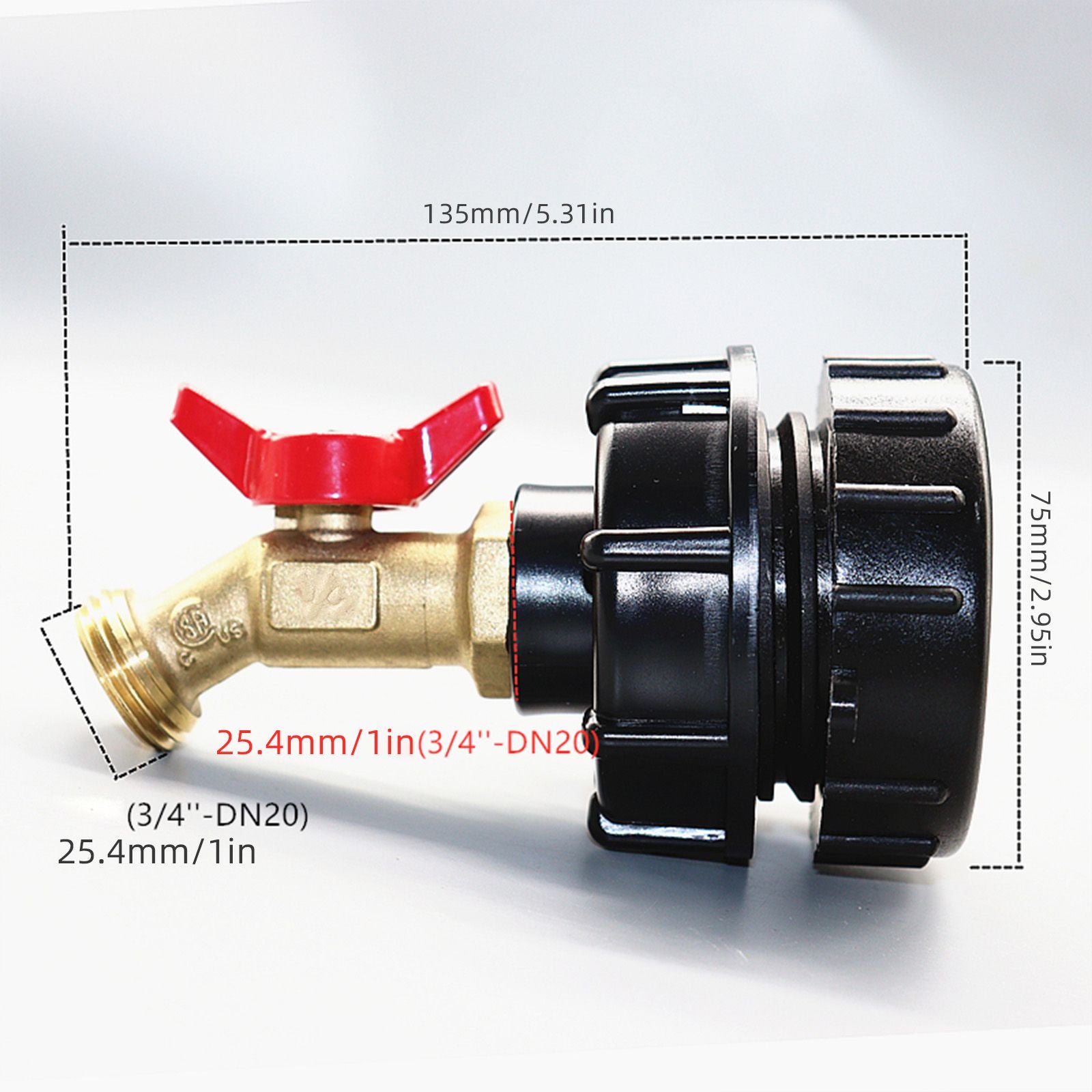 IBC Tote Adapter Tank Adapter Tap Connector Valve Fitting Parts Small Nozzle V1294-YM0523-220504SM01-2