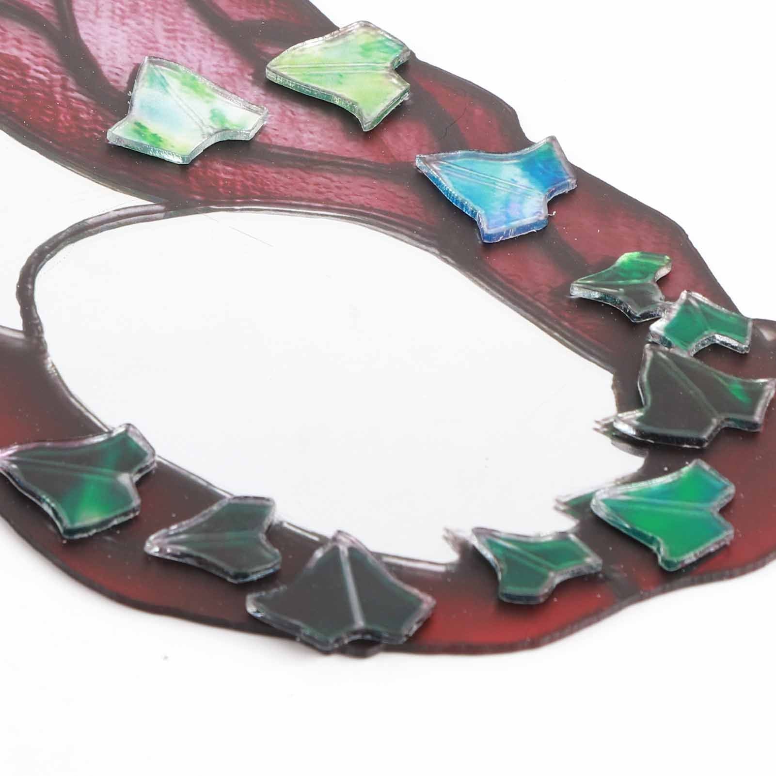 Glass Poison Ivy Mirror Glass Decorative Mirror for Entryway Bedroom Bathroom V1294-YM0523-220507ZH01