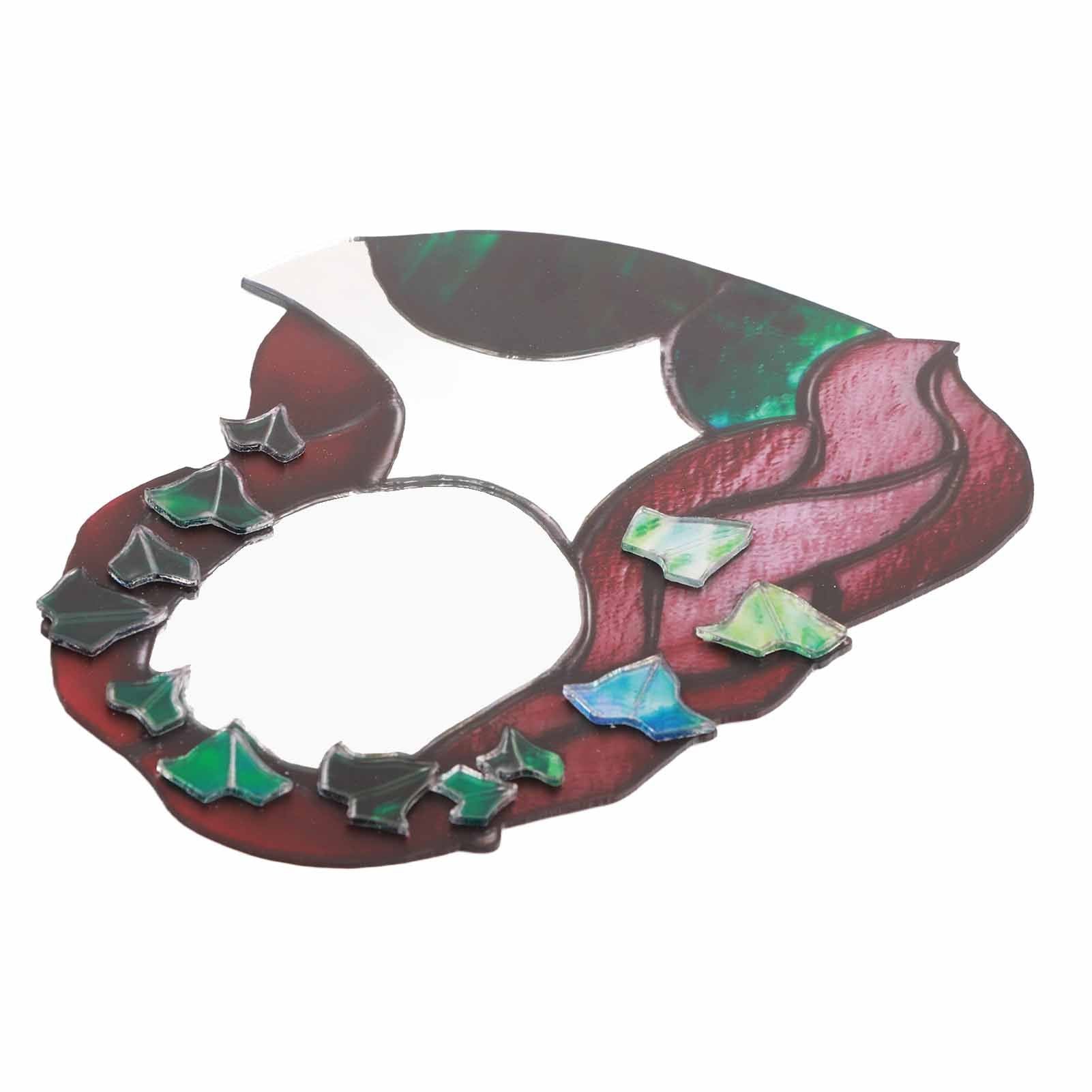 Glass Poison Ivy Mirror Glass Decorative Mirror for Entryway Bedroom Bathroom V1294-YM0523-220507ZH01