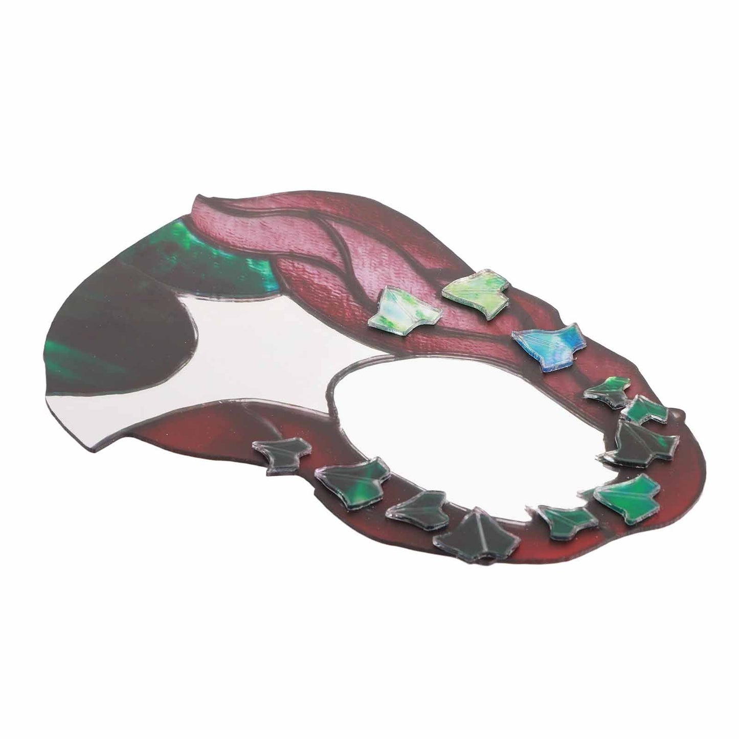 Glass Poison Ivy Mirror Glass Decorative Mirror for Entryway Bedroom Bathroom V1294-YM0523-220507ZH01