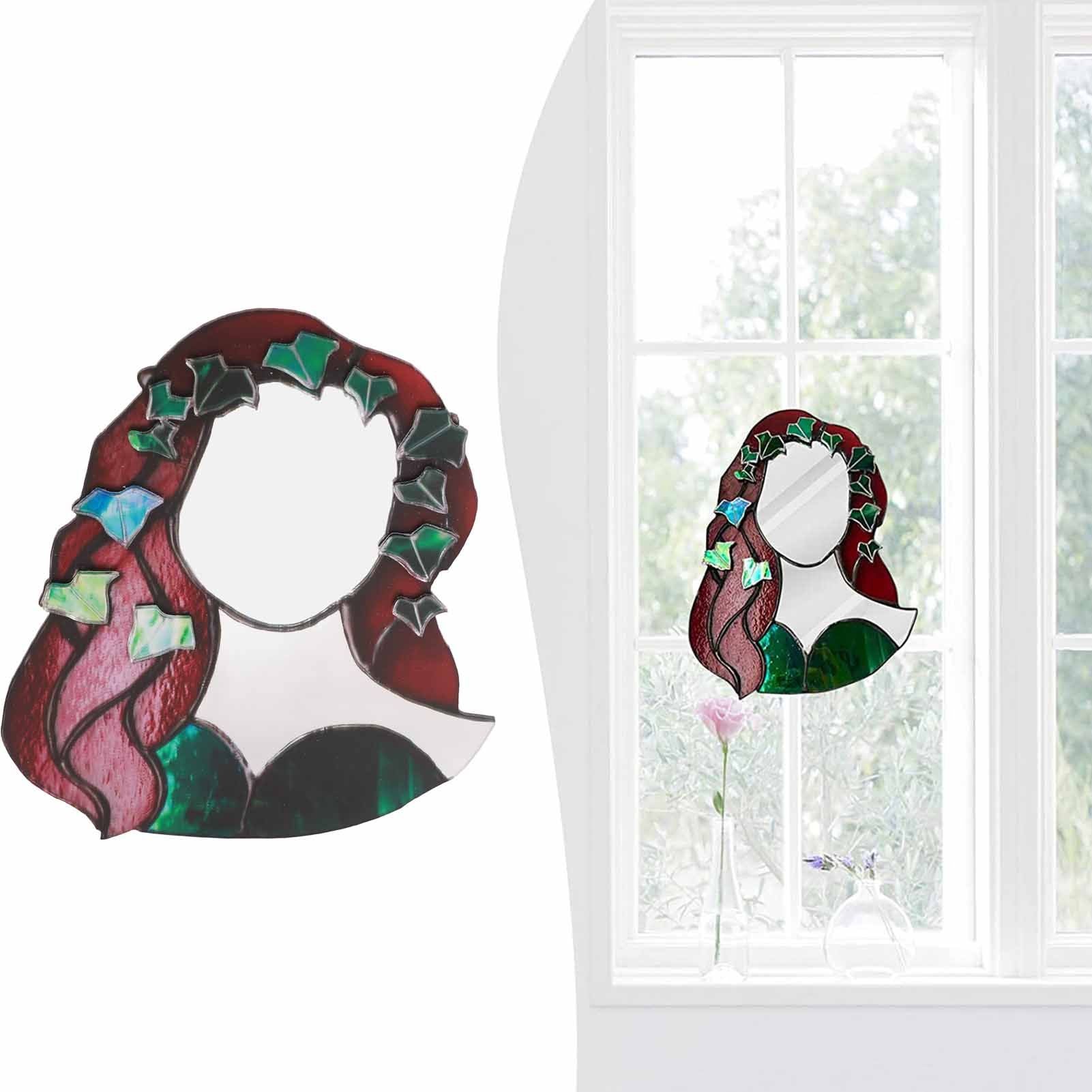 Glass Poison Ivy Mirror Glass Decorative Mirror for Entryway Bedroom Bathroom V1294-YM0523-220507ZH01