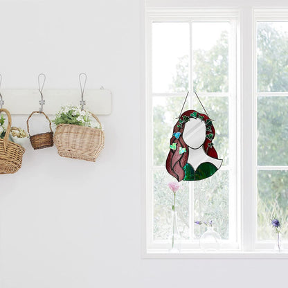 Glass Poison Ivy Mirror Glass Decorative Mirror for Entryway Bedroom Bathroom V1294-YM0523-220507ZH01