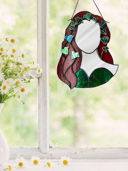Glass Poison Ivy Mirror Glass Decorative Mirror for Entryway Bedroom Bathroom V1294-YM0523-220507ZH01