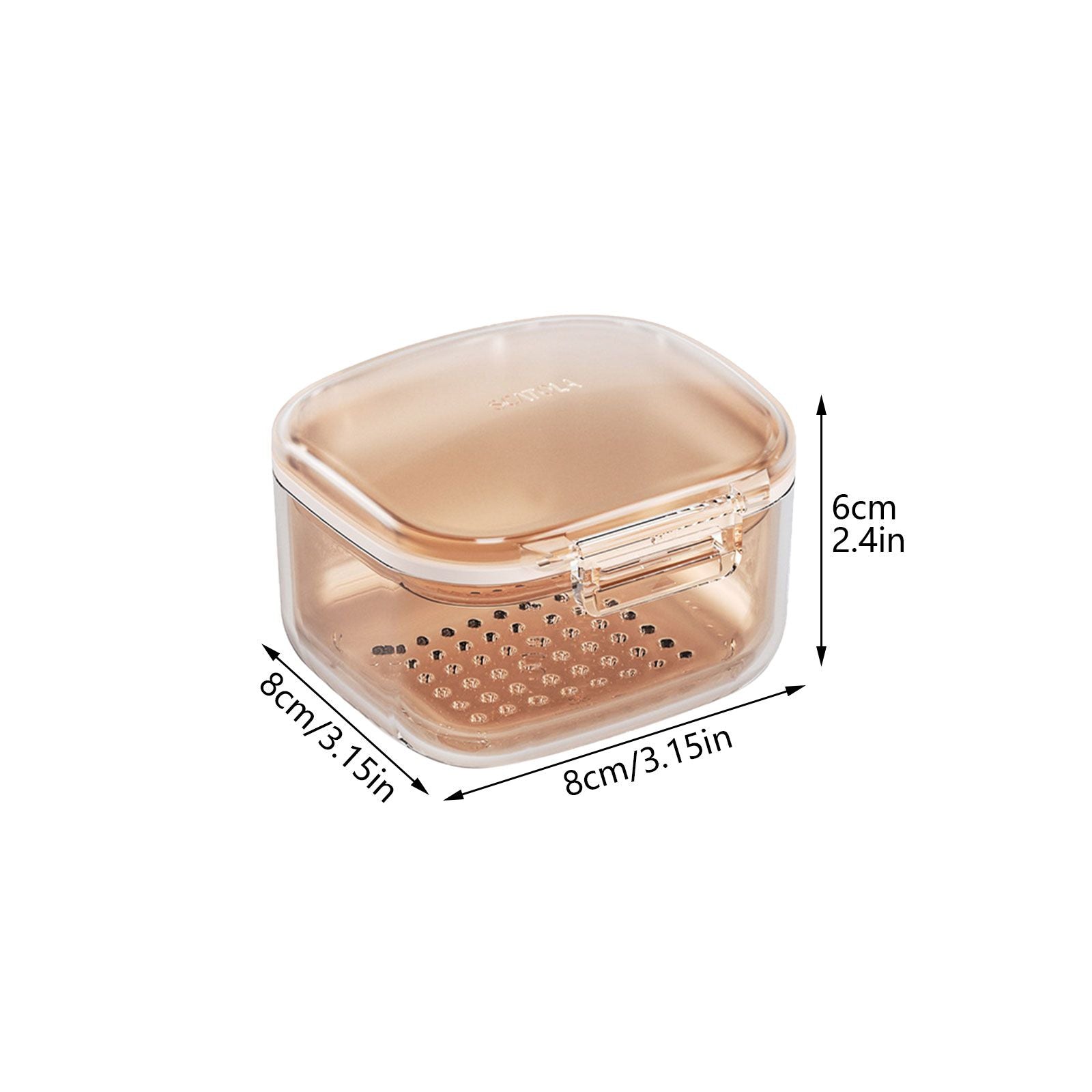 Three Layer Braces Case Denture Retainer Orthodontic Organizer Drainage Layered Portable Denture Bath Cup V1294-YM0523-220510YA02-3