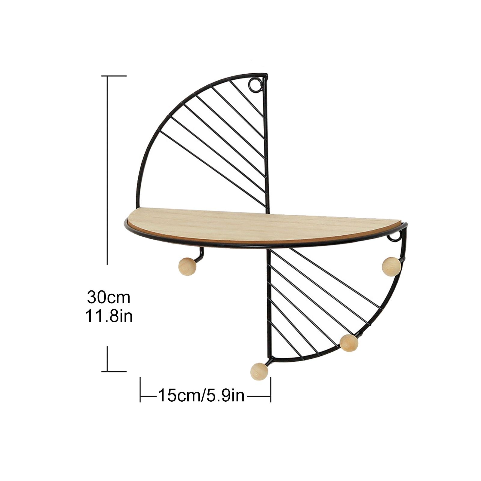 Simple Round Wall Shelf Multifunctional Geometric Wall Art Shelf Home Bedroom Wall Storage Shelves V1294-YM0523-220511JY02-2