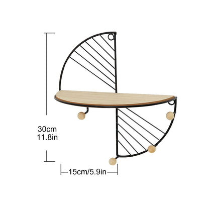 Simple Round Wall Shelf Multifunctional Geometric Wall Art Shelf Home Bedroom Wall Storage Shelves V1294-YM0523-220511JY02-2