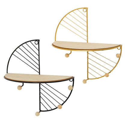 Simple Round Wall Shelf Multifunctional Geometric Wall Art Shelf Home Bedroom Wall Storage Shelves V1294-YM0523-220511JY02-2