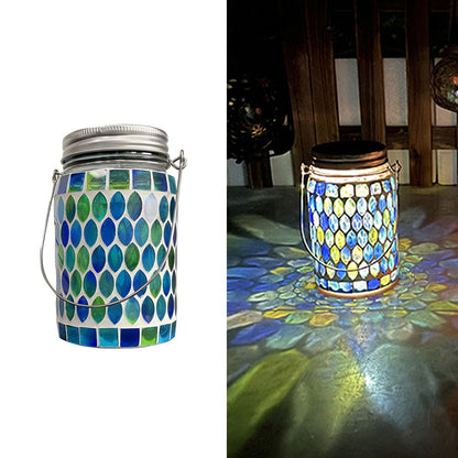 Solar Mosaic Lantern Light IP44 Waterproof Inlaid Fade Resistant Mosaic Glass Light V1294-YM0523-220513YA02-2