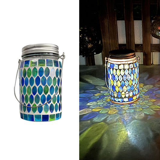 Solar Mosaic Lantern Light IP44 Waterproof Inlaid Fade Resistant Mosaic Glass Light V1294-YM0523-220513YA02-2