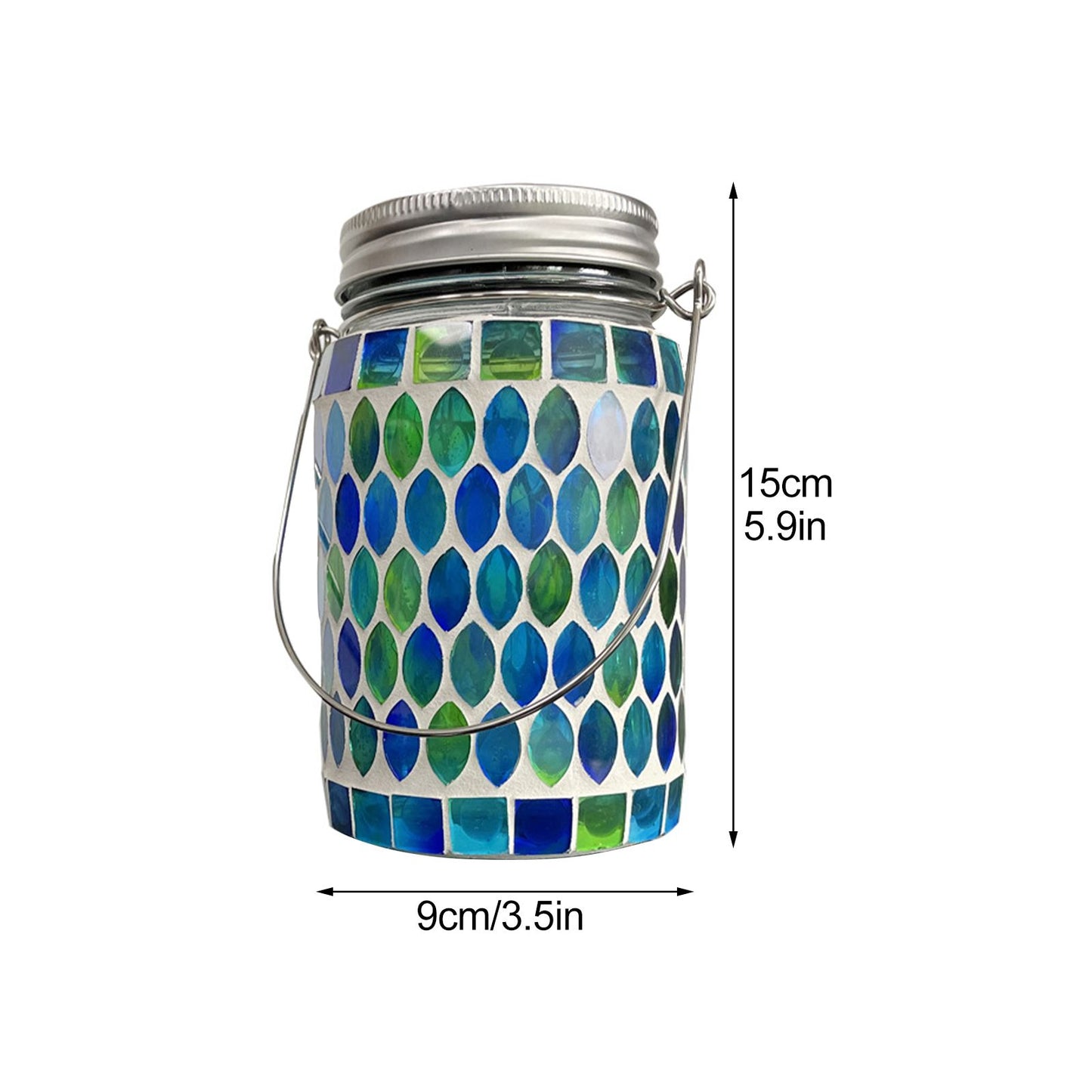 Solar Mosaic Lantern Light IP44 Waterproof Inlaid Fade Resistant Mosaic Glass Light V1294-YM0523-220513YA02-2