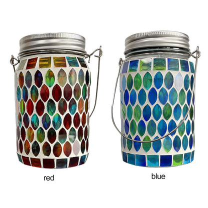 Solar Mosaic Lantern Light IP44 Waterproof Inlaid Fade Resistant Mosaic Glass Light V1294-YM0523-220513YA02-2
