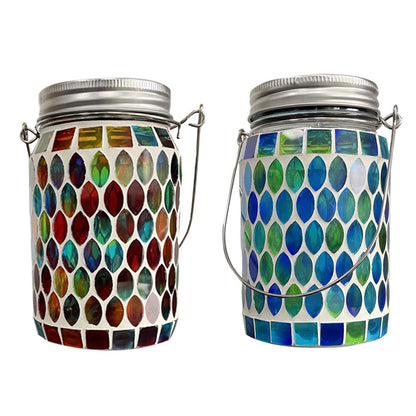 Solar Mosaic Lantern Light IP44 Waterproof Inlaid Fade Resistant Mosaic Glass Light V1294-YM0523-220513YA02-2