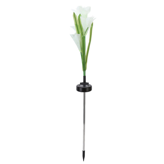 Solar Powered Flower Lights Waterproof Outdoor Solar Garden Stake Lights for Garden Patio BackyardWhite Color V1294-YM0523-3111210290312