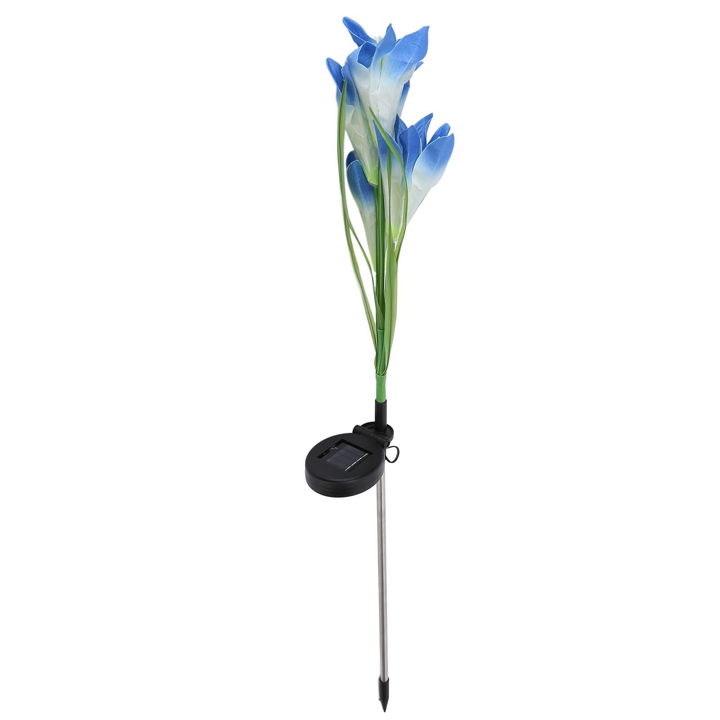 Solar Powered Flower Lights Waterproof Outdoor Solar Garden Stake Lights for Garden Patio Backyard(Blue White V1294-YM0523-3111210290313