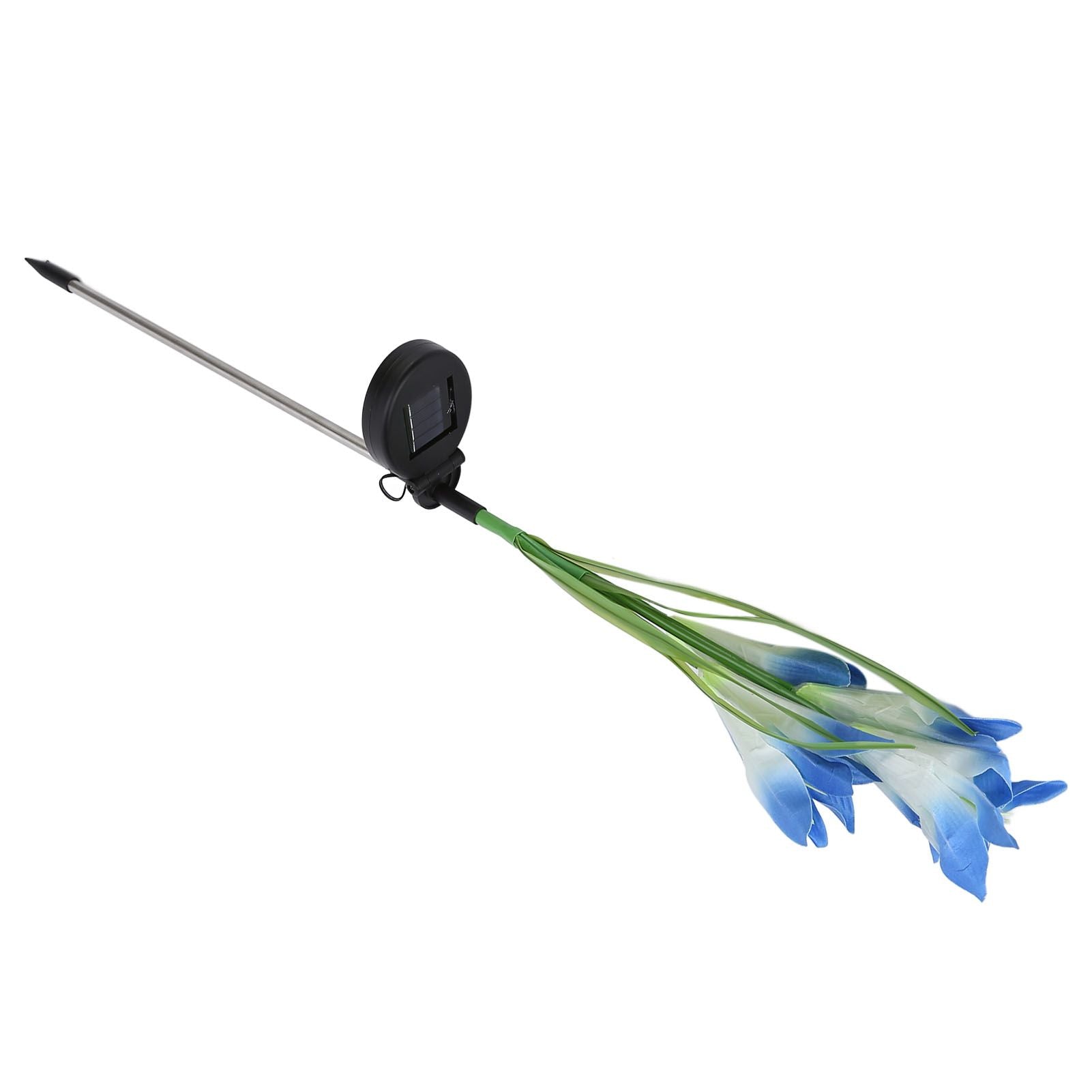 Solar Powered Flower Lights Waterproof Outdoor Solar Garden Stake Lights for Garden Patio Backyard(Blue White V1294-YM0523-3111210290313