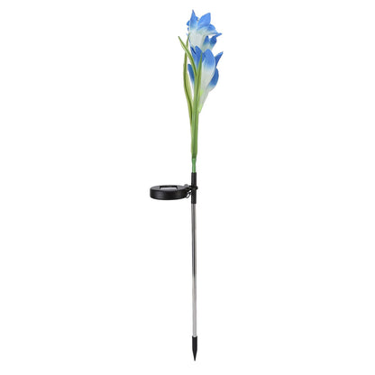 Solar Powered Flower Lights Waterproof Outdoor Solar Garden Stake Lights for Garden Patio Backyard(Blue White V1294-YM0523-3111210290313