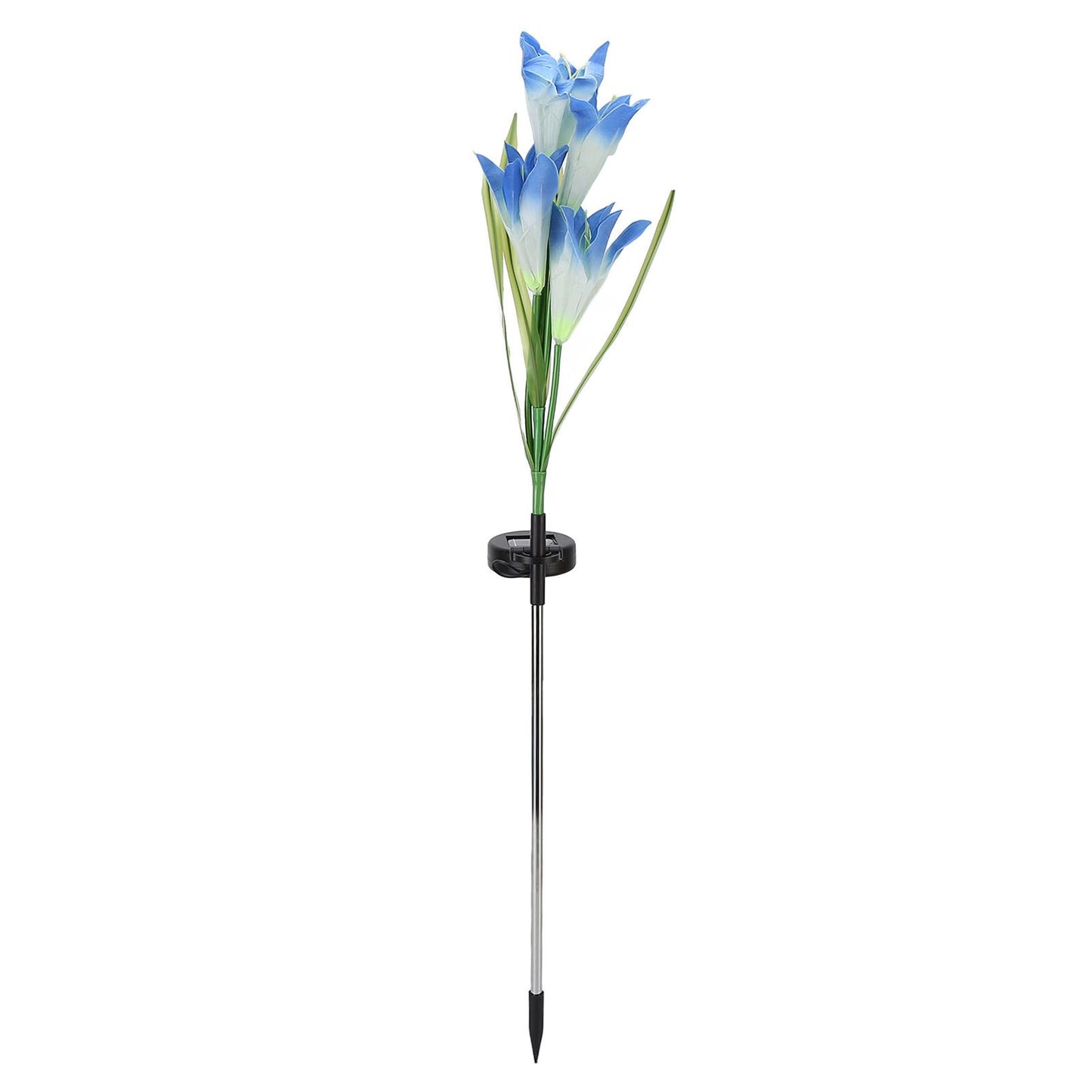 Solar Powered Flower Lights Waterproof Outdoor Solar Garden Stake Lights for Garden Patio Backyard(Blue White V1294-YM0523-3111210290313