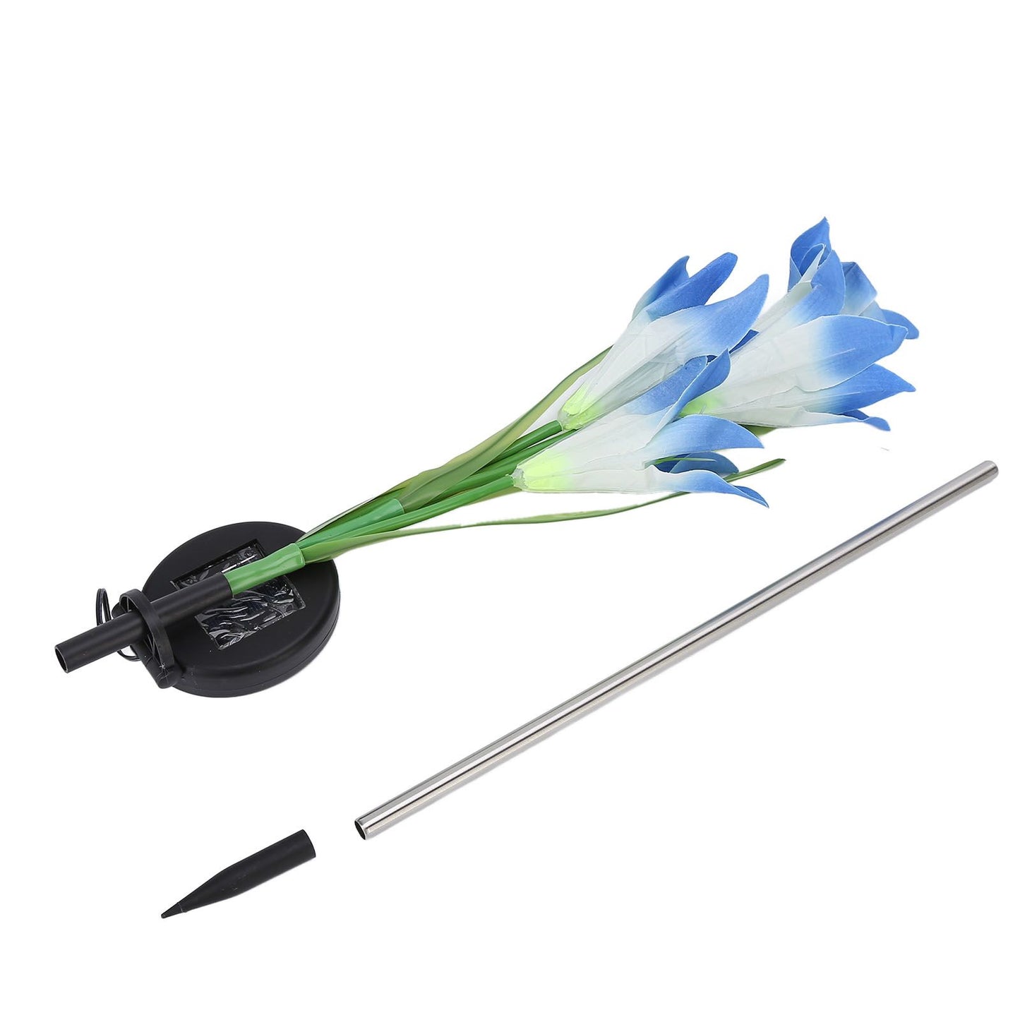Solar Powered Flower Lights Waterproof Outdoor Solar Garden Stake Lights for Garden Patio Backyard(Blue White V1294-YM0523-3111210290313
