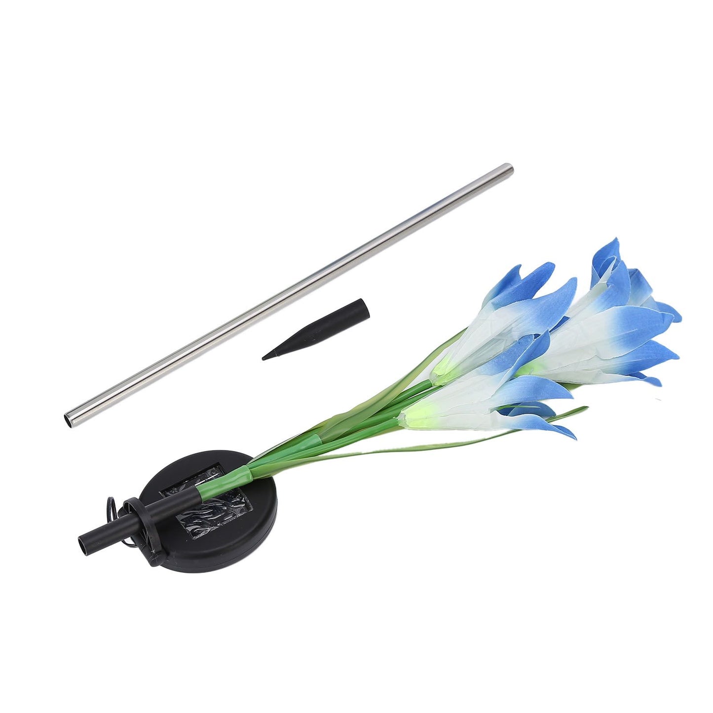 Solar Powered Flower Lights Waterproof Outdoor Solar Garden Stake Lights for Garden Patio Backyard(Blue White V1294-YM0523-3111210290313