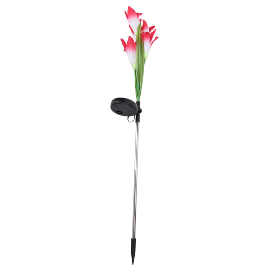 Solar Powered Flower Lights Waterproof Outdoor Solar Garden Stake Lights for Garden Patio Backyard(Pink White V1294-YM0523-3111210290314