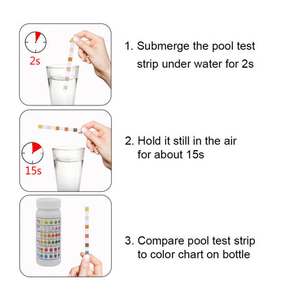 Pool Test Strips Durable Quick Portable Easy to Operate Pa Test Strips for Aquariums V1294-YM0523-3111210322211