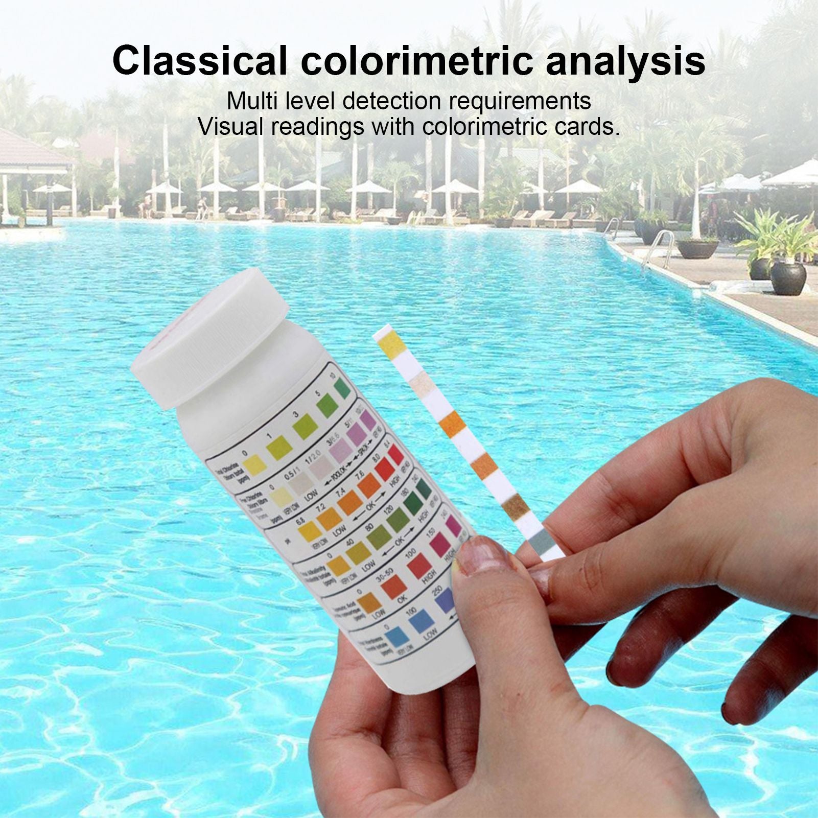 Pool Test Strips Durable Quick Portable Easy to Operate Pa Test Strips for Aquariums V1294-YM0523-3111210322211