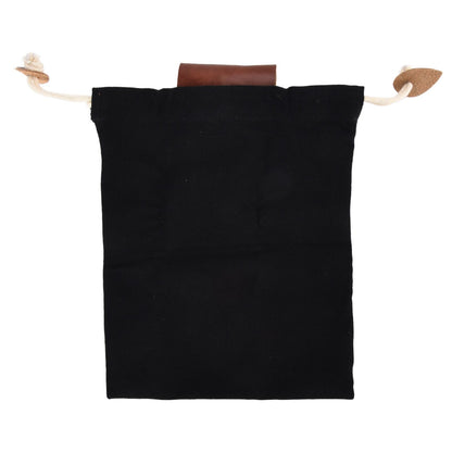 Leather Canvas Foraging Pouch Belt Fruit Picking Bag for Camping Fruit CollectingBlack V1294-YM0523-3111210325511