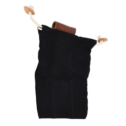 Leather Canvas Foraging Pouch Belt Fruit Picking Bag for Camping Fruit CollectingBlack V1294-YM0523-3111210325511